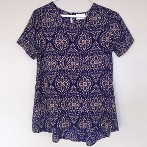 💗 Short Sleeve Blouse Gathered Back XS NWOT 💗